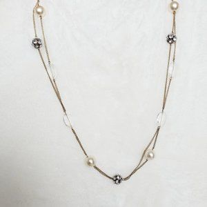 J. Crew Rhinestone Layered Statement Necklace